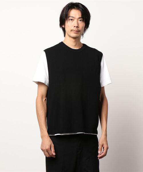 CIAOPANIC(チャオパニック)の「強撚コットンニットベスト(ニット/セーター・メンズ・ブラック/ブラウン/ボルドー・MEDIUM/LARGE)」の11枚目の写真