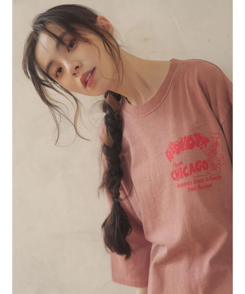 Green　Parks（グリーンパークス）の「■RUSSELL ATHLETIC プリントロンT＊（Tシャツ/カットソー・レディース・チャコールグレー/ピンク/アイボリー/ラベンダー・FREE）」の10枚目の写真