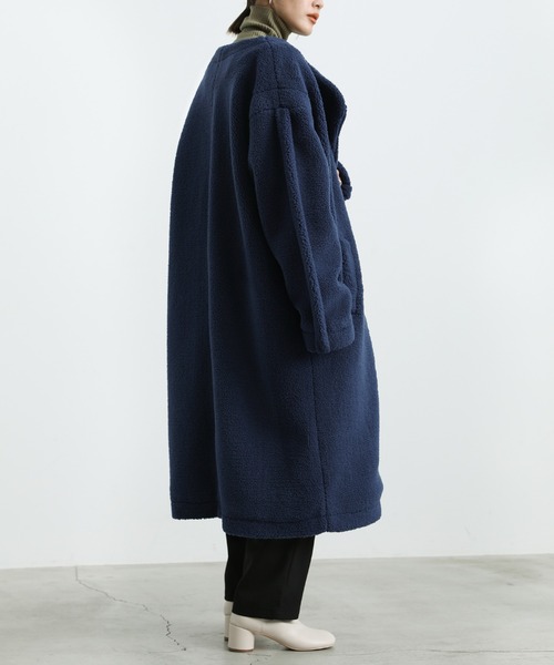 select MOCA(セレクトモカ)の「2021 AW ロングボアコート(その他アウター・レディース・ブラック/ネイビー/ライトベージュ・FREE)」の13枚目の写真