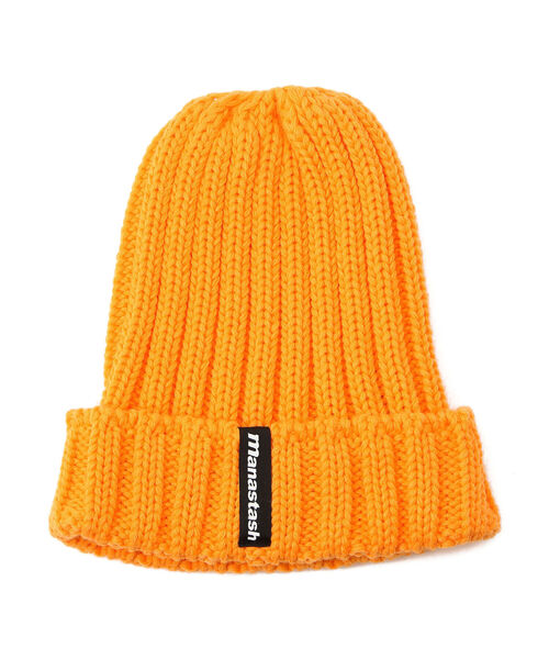 MANASTASH（マナスタッシュ）の「MANASTASH/マナスタッシュ　90's LOGO BEANIE Ⅱ ロゴビーニー/ニットキャップ（ニットキャップ/ビーニー・メンズ・ライトベージュ/タン/ゴールド/ライトブルーグレー/ボルドー/ブラック/ダークオリーブ/インディゴブルー・FREE）」の8枚目の写真