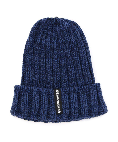 MANASTASH（マナスタッシュ）の「MANASTASH/マナスタッシュ　90's LOGO BEANIE Ⅱ ロゴビーニー/ニットキャップ（ニットキャップ/ビーニー・メンズ・ライトベージュ/タン/ゴールド/ライトブルーグレー/ボルドー/ブラック/ダークオリーブ/インディゴブルー・FREE）」の6枚目の写真