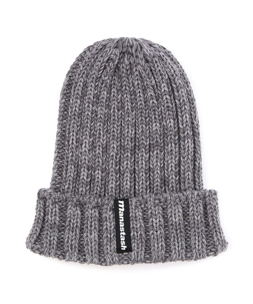 MANASTASH（マナスタッシュ）の「MANASTASH/マナスタッシュ　90's LOGO BEANIE Ⅱ ロゴビーニー/ニットキャップ（ニットキャップ/ビーニー・メンズ・ライトベージュ/タン/ゴールド/ライトブルーグレー/ボルドー/ブラック/ダークオリーブ/インディゴブルー・FREE）」の3枚目の写真