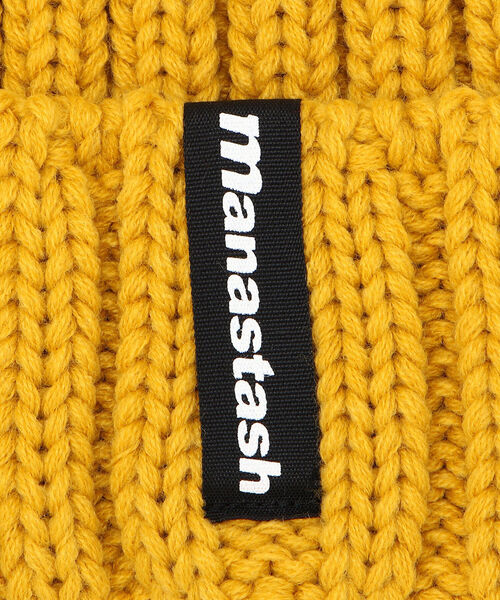 MANASTASH（マナスタッシュ）の「MANASTASH/マナスタッシュ　90's LOGO BEANIE Ⅱ ロゴビーニー/ニットキャップ（ニットキャップ/ビーニー・メンズ・ライトベージュ/タン/ゴールド/ライトブルーグレー/ボルドー/ブラック/ダークオリーブ/インディゴブルー・FREE）」の12枚目の写真