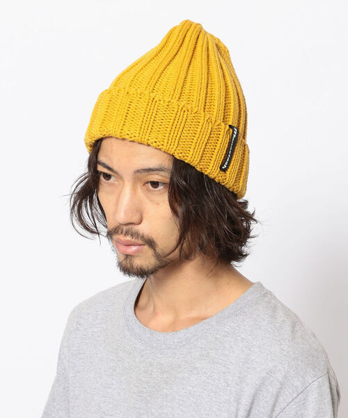 MANASTASH（マナスタッシュ）の「MANASTASH/マナスタッシュ　90's LOGO BEANIE Ⅱ ロゴビーニー/ニットキャップ（ニットキャップ/ビーニー・メンズ・ライトベージュ/タン/ゴールド/ライトブルーグレー/ボルドー/ブラック/ダークオリーブ/インディゴブルー・FREE）」の13枚目の写真