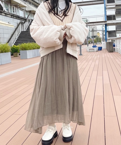 apres jour（アプレジュール）の「袖ボリュームブルゾン【ZOZOTOWN限定アイテム】（ブルゾン・レディース・ブラック/アイボリー・フリー/X-LARGE）」の10枚目の写真