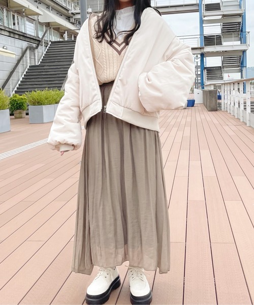 apres jour（アプレジュール）の「袖ボリュームブルゾン【ZOZOTOWN限定アイテム】（ブルゾン・レディース・ブラック/アイボリー・フリー/X-LARGE）」の11枚目の写真