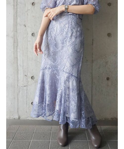 MERCURYDUO（マーキュリーデュオ）の「レースイレヘムマーメイドスカート（スカート・レディース・アイボリー/ブルー/ブラウン・SMALL/MEDIUM）」の20枚目の写真
