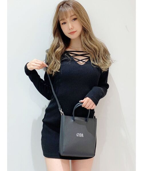 GYDA（ジェイダ）の「2WAYバインダーワンピース（ワンピース・レディース・ブラック/ベージュ/グレー・FREE）」の17枚目の写真