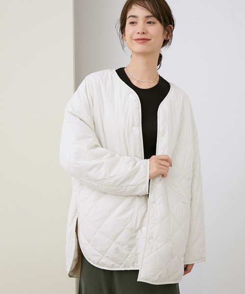 ROPE'（ロペ）の「ファーリバーシブルキルティングブルゾン（ブルゾン