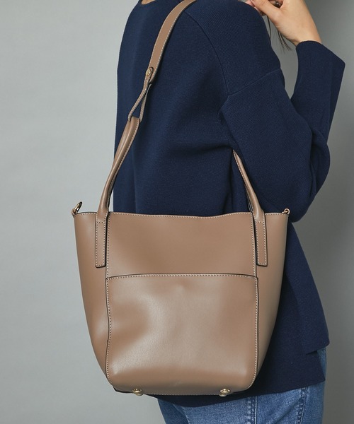 un dix cors(アンディコール)の「スタイリングにマッチしやすい 2WAYハンドルバッグ(ハンドバッグ・レディース・ブラック/ベージュ・FREE)」の20枚目の写真