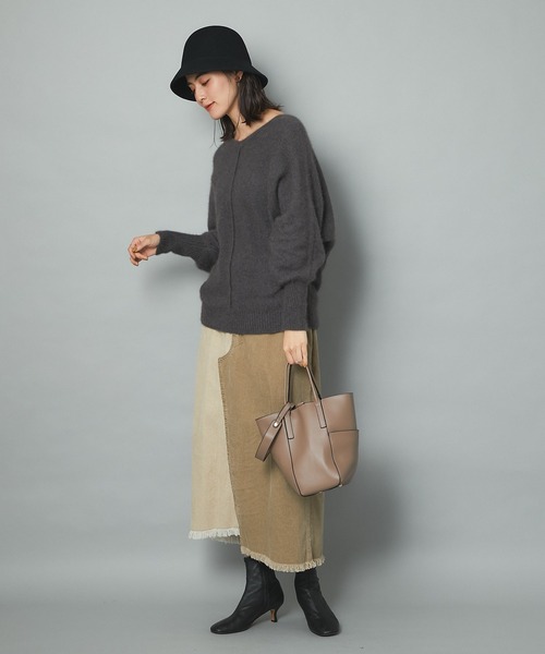 un dix cors(アンディコール)の「スタイリングにマッチしやすい 2WAYハンドルバッグ(ハンドバッグ・レディース・ブラック/ベージュ・FREE)」の7枚目の写真