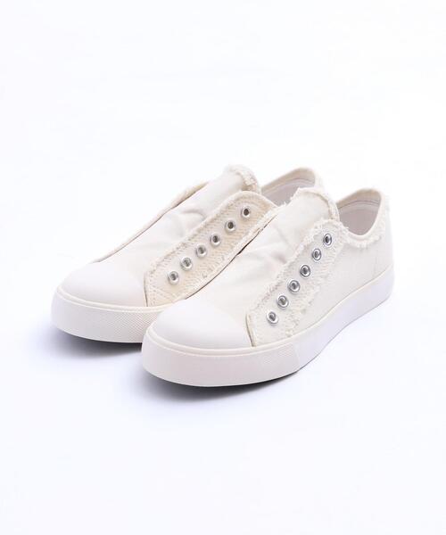 coen(コーエン)の「キャンバススリッポン(スリッポン・レディース・ホワイト/ブラック・XL/S/XS/L/M)」の7枚目の写真