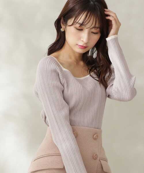 PROPORTION BODY DRESSING(プロポーションボディドレッシング)の「バイカラーランダムリブ / 1211270114(ニット/セーター・レディース・グレー/ダークグレー/ブルー・SMALL/MEDIUM)」の19枚目の写真