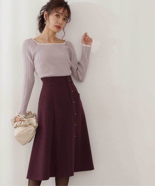 PROPORTION BODY DRESSING(プロポーションボディドレッシング)の「バイカラーランダムリブ / 1211270114(ニット/セーター・レディース・グレー/ダークグレー/ブルー・SMALL/MEDIUM)」の8枚目の写真