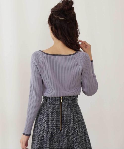 PROPORTION BODY DRESSING(プロポーションボディドレッシング)の「バイカラーランダムリブ / 1211270114(ニット/セーター・レディース・グレー/ダークグレー/ブルー・SMALL/MEDIUM)」の9枚目の写真