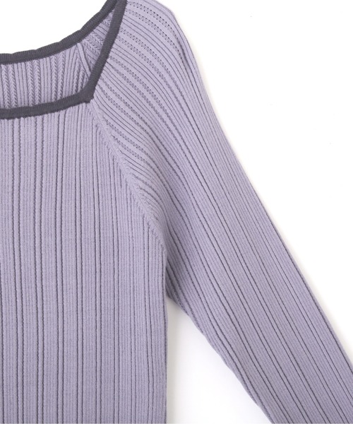 PROPORTION BODY DRESSING(プロポーションボディドレッシング)の「バイカラーランダムリブ / 1211270114(ニット/セーター・レディース・グレー/ダークグレー/ブルー・SMALL/MEDIUM)」の13枚目の写真