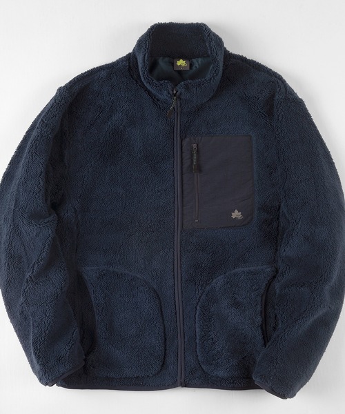 LOGOS（ロゴス）の「【LOGOS/ロゴス】ボアフリース スタンドジャケット/ボアジャケット（ブルゾン・メンズ・ライトブラウン/グリーン/ネイビー/グレー/ダークグリーン/アッシュグレー/ライトブルー/ダークブルー/モカ・M/L/XL）」の8枚目の写真