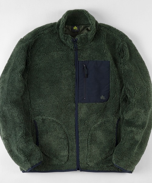 LOGOS（ロゴス）の「【LOGOS/ロゴス】ボアフリース スタンドジャケット/ボアジャケット（ブルゾン・メンズ・ライトブラウン/グリーン/ネイビー/グレー/ダークグリーン/アッシュグレー/ライトブルー/ダークブルー/モカ・M/L/XL）」の7枚目の写真