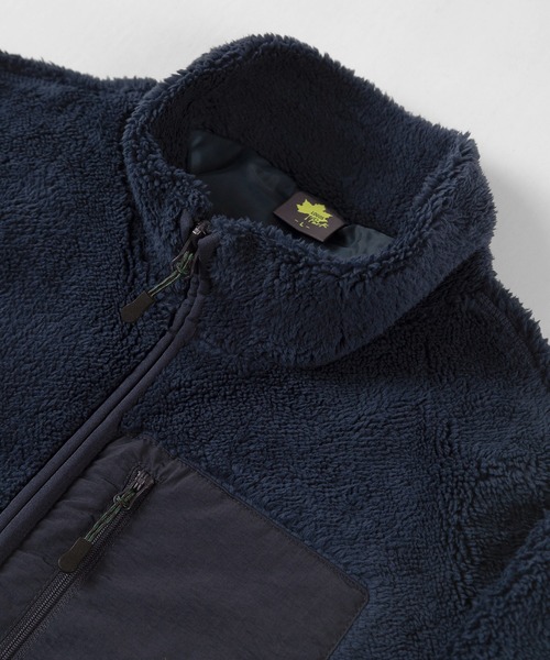 LOGOS（ロゴス）の「【LOGOS/ロゴス】ボアフリース スタンドジャケット/ボアジャケット（ブルゾン・メンズ・ライトブラウン/グリーン/ネイビー/グレー/ダークグリーン/アッシュグレー/ライトブルー/ダークブルー/モカ・M/L/XL）」の16枚目の写真