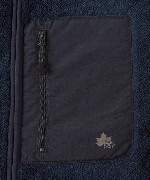 LOGOS（ロゴス）の「【LOGOS/ロゴス】ボアフリース スタンドジャケット/ボアジャケット（ブルゾン・メンズ・ライトブラウン/グリーン/ネイビー/グレー/ダークグリーン/アッシュグレー/ライトブルー/ダークブルー/モカ・M/L/XL）」の11枚目の写真