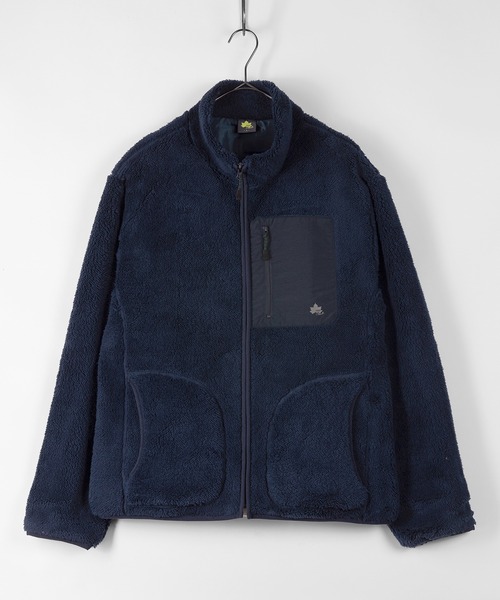 LOGOS（ロゴス）の「【LOGOS/ロゴス】ボアフリース スタンドジャケット/ボアジャケット（ブルゾン・メンズ・ライトブラウン/グリーン/ネイビー/グレー/ダークグリーン/アッシュグレー/ライトブルー/ダークブルー/モカ・M/L/XL）」の12枚目の写真