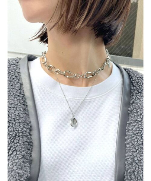 EMODA（エモダ）の「ダブルチェーンネックレス（ネックレス・レディース・シルバー/ゴールド・FREE）」の6枚目の写真