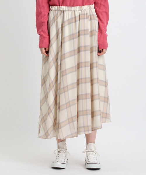 INDIVI（インディヴィ）の「◆【洗える/日本製】アシンメトリー チェックスカート（スカート・レディース・ベージュ系その他5/ブラック系1・38/36/03/19/15 /05/13）」の13枚目の写真