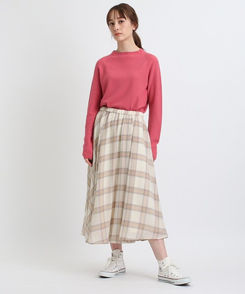 INDIVI（インディヴィ）の「◆【洗える/日本製】アシンメトリー チェックスカート（スカート・レディース・ベージュ系その他5/ブラック系1・38/36/03/19/15 /05/13）」の15枚目の写真