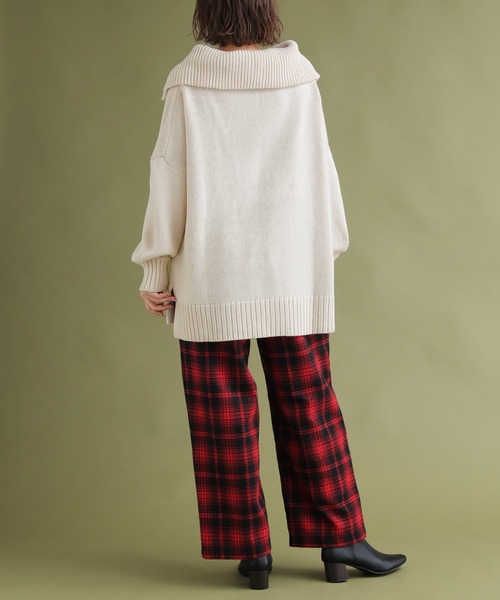 osharewalker（オシャレウォーカー）の「【廃盤】『セーラーカラーハーフジップニット』（ニット/セーター・レディース・ブラック/アイボリー/ブルーパープル/グリーン・FREE）」の9枚目の写真