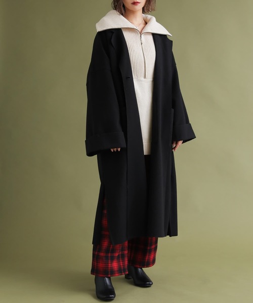 osharewalker（オシャレウォーカー）の「【廃盤】『セーラーカラーハーフジップニット』（ニット/セーター・レディース・ブラック/アイボリー/ブルーパープル/グリーン・FREE）」の11枚目の写真