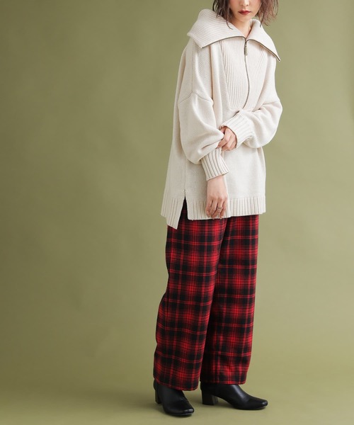 osharewalker（オシャレウォーカー）の「【廃盤】『セーラーカラーハーフジップニット』（ニット/セーター・レディース・ブラック/アイボリー/ブルーパープル/グリーン・FREE）」の10枚目の写真