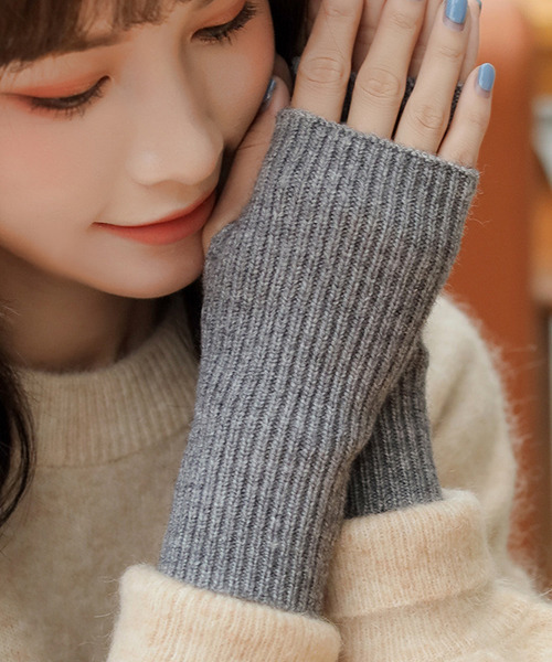 セール】【c.u.l】タイトリブニットショートアームウォーマー