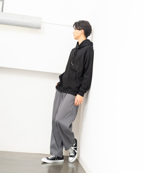 NAVY（ネイビー）の「裏シャギースウェットプルオーバーパーカー（パーカー・メンズ・ブラック/オートミール/グレイッシュベージュ/ブルー・M/XL/L）」の13枚目の写真