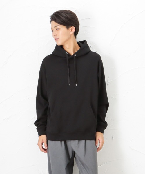 NAVY（ネイビー）の「裏シャギースウェットプルオーバーパーカー（パーカー・メンズ・ブラック/オートミール/グレイッシュベージュ/ブルー・M/XL/L）」の18枚目の写真