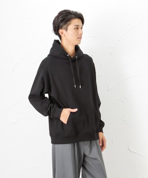 NAVY（ネイビー）の「裏シャギースウェットプルオーバーパーカー（パーカー・メンズ・ブラック/オートミール/グレイッシュベージュ/ブルー・M/XL/L）」の20枚目の写真