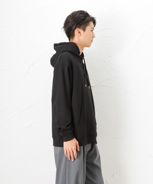 NAVY（ネイビー）の「裏シャギースウェットプルオーバーパーカー（パーカー・メンズ・ブラック/オートミール/グレイッシュベージュ/ブルー・M/XL/L）」の22枚目の写真