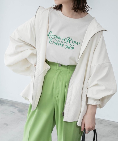 BONLECILL（ボンルシール）の「ボリュームスリーブ ポンチョライクマウンテンパーカー（マウンテンパーカー・レディース・オフホワイト/カーキ/ベージュ/チャコールグレー・FREE）」の18枚目の写真