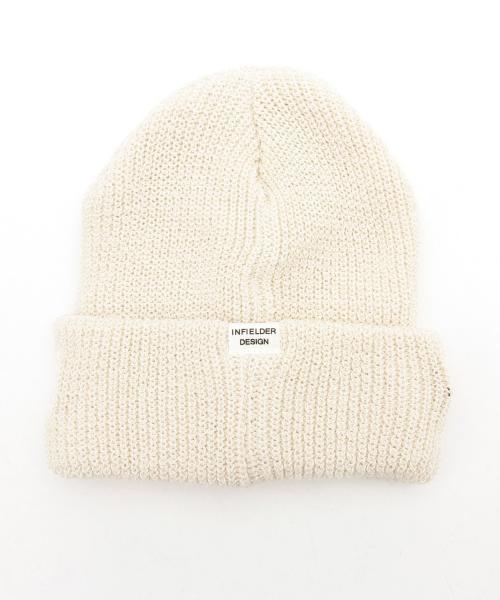 INFIELDER DESIGN（インフィールダーデザイン）の「◎INFIELDER DESIGN×BEAMS BOY / 虎&福 ワッチキャップ（ニットキャップ/ビーニー・レディース・ナチュラル/オリーブ・ONE SIZE）」の3枚目の写真