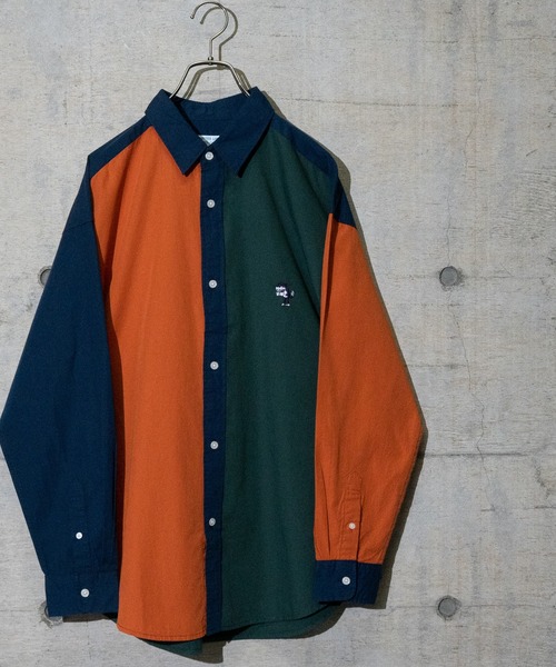 Limited Line Naive Magic(リミテッドラインナイーブマジック)の「【a】〔PETTYWOLF〕ブロード ワンポイント刺繍 オーバーサイズシャツ 長袖(シャツ/ブラウス・メンズ・ホワイト/その他1/その他2/ブラック系その他/グリーン系その他/ブルー系その他/グリーン系その他2/ブルー系その他2/グリーン/ホワイト系その他/マルチ/ネイビー/オレンジ/サックスブルー/ブルー系その他3/ホワイト系その他2・MEDIUM/LARGE/X-LARGE)」の14枚目の写真