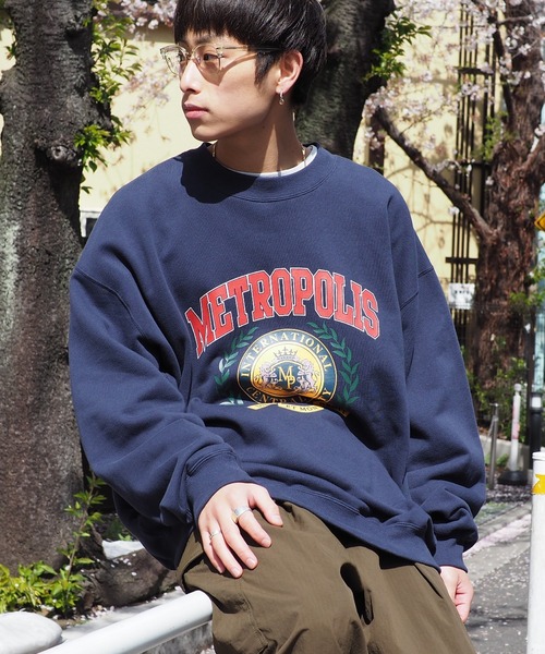 BeAMS DOT（ビームスドット）の「【WEB限定】BeAMS DOT / カレッジスウェットシャツ（スウェット・メンズ・ネイビー/グレー・MEDIUM/LARGE）」の2枚目の写真