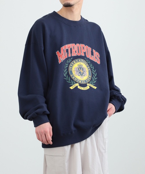 BeAMS DOT（ビームスドット）の「【WEB限定】BeAMS DOT / カレッジスウェットシャツ（スウェット・メンズ・ネイビー/グレー・MEDIUM/LARGE）」の8枚目の写真