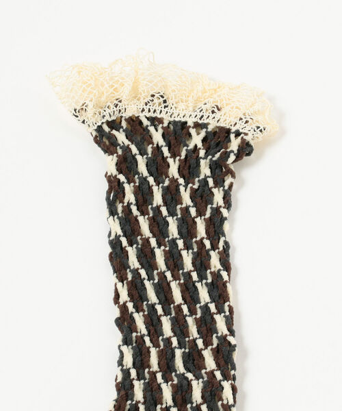 maturely（マチュアリー）の「maturely / Coler Combi Socks（ソックス/靴下・レディース・ホワイト/ナチュラル・ONE SIZE）」の4枚目の写真