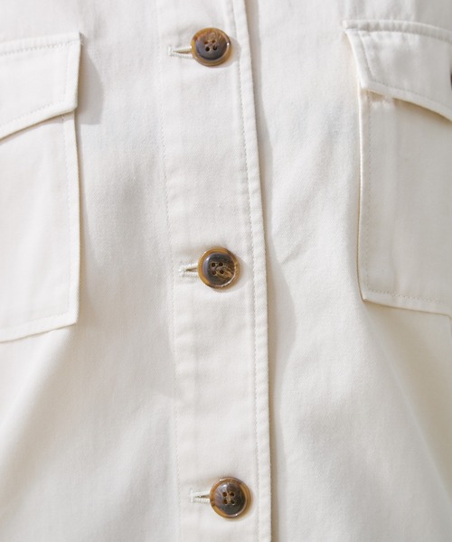 Honeys(ハニーズ)の「ミリタリージャケット(ミリタリージャケット・レディース・カーキ/ベージュ/アイボリー・M/L/S)」の9枚目の写真