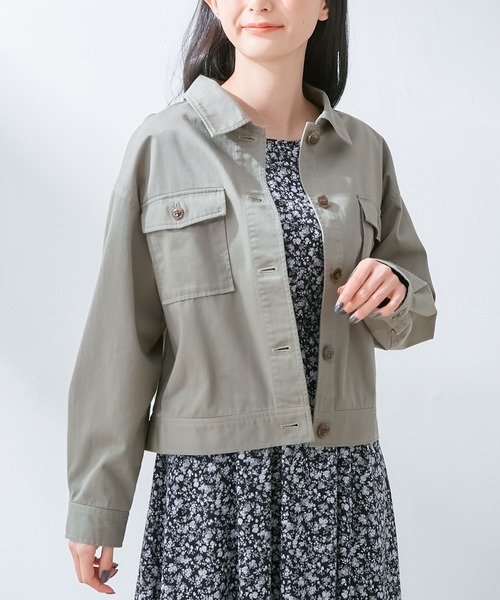 Honeys(ハニーズ)の「ミリタリージャケット(ミリタリージャケット・レディース・カーキ/ベージュ/アイボリー・M/L/S)」の16枚目の写真