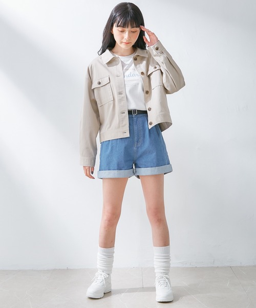 Honeys(ハニーズ)の「ミリタリージャケット(ミリタリージャケット・レディース・カーキ/ベージュ/アイボリー・M/L/S)」の20枚目の写真