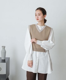 SENSE OF PLACE by URBAN RESEARCH | バイカラーニットベスト(ベスト)