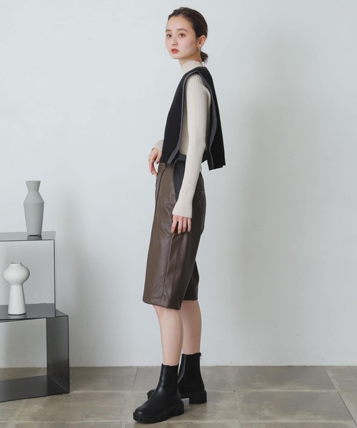 ◆THE IZZAT COLLECTION オペラファーニット集業ベスト 40代ファッション レディース ふわふわモヘアニットベスト