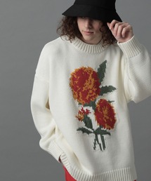 HARE | フラワーモチーフニット(HARE)(ニット/セーター)