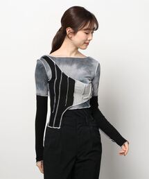 Figments | タイダイレイヤードステッチトップ(Tシャツ/カットソー)