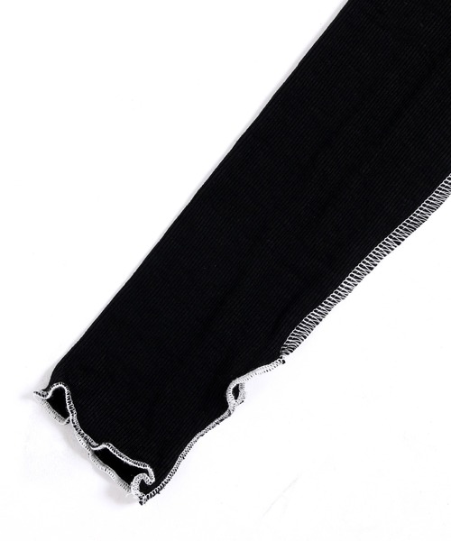 Figments（フィグメンツ）の「タイダイレイヤードステッチトップ（Tシャツ/カットソー・レディース・ブラック・FREE）」の3枚目の写真